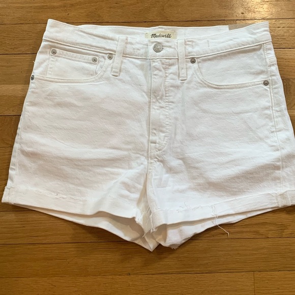 Madewell Pants - Madewell High-Rise Denim Shorts in Tile White Women Sz 30 K9351.